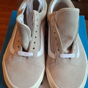 Vans Tan and White Women's Sneakers